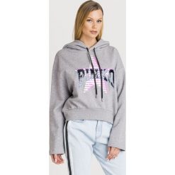 BLUZA pinko. Szare bluzy damskie Pinko, s, z nadrukiem, z bawełny, bez rękawów, z kapturem. Za 609,00 zł.