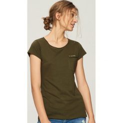 T-shirt z kieszenią - Khaki. Brązowe t-shirty damskie marki Sinsay, l. Za 14,99 zł.