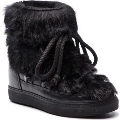 Buty INUIKII - Sneaker Rabbit 70203-9-W Black. Czarne kozaki damskie Inuikii, na zimę, ze skóry, bez obcasa, bez zapięcia. W wyprzedaży za 1199,00 zł.