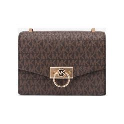 Michael Kors Hendrix Cross body bag Brązowy. Pomarańczowe torebki klasyczne damskie Michael Kors, w paski, z materiału, bez dodatków. Za 1007,95 zł.