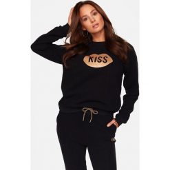 Bluza PLNY LALA Kiss 00019. Czarne bluzy damskie PLNY LALA, s, bez wzorów, z bawełny, bez rękawów, bez kaptura. Za 239,00 zł.
