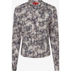 HUGO - Bluzka damska – Exin, beżowy. Brązowe bluzki damskie HUGO, z nadrukiem, ze skóry, eleganckie, bez kołnierzyka, bez rękawów. Za 799,95 zł.