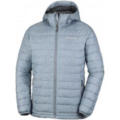 Kurtki sportowe męskie: Columbia Kurtka Zimowa Powder Lite Hooded Jacket Grey Ash Print S