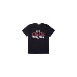 T-shirt krótki rękaw męski z nadrukiem. Czarne t-shirty męskie z nadrukiem TXM, m. Za 14,99 zł.