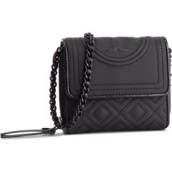 Torebka TORY BURCH - Fleming Matte Mini Chain Wallet 54300 Black 001. Czarne torebki klasyczne damskie Tory Burch, bez wzorów, ze skóry ekologicznej, eleganckie, bez dodatków. W wyprzedaży za 599,00 zł.