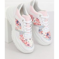 Buty sportowe w kwiaty PETEK. Białe buty sportowe damskie FunKee.pl, w kwiaty, z tkaniny, klasyczne. Za 126,99 zł.