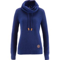 Swetry klasyczne damskie: Sweter bonprix kobaltowy