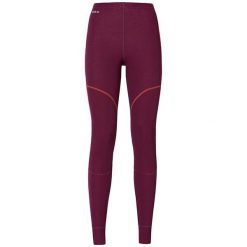 Odlo Spodnie Pants long X-WARM bordowe r. L. Czerwone spodnie sportowe damskie marki Odlo, l. Za 174,93 zł.