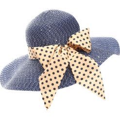 Granatowy Kapelusz Rise Myself. Niebieskie kapelusze damskie marki Born2be, w kropki. Za 39,99 zł.