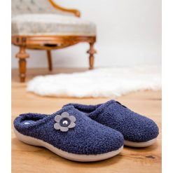 Kapcie damskie Inblu BS-39 Granatowe. Niebieskie koturny damskie Inblu, z bawełny. Za 41,00 zł.