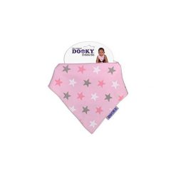Śliniaki: Chustka, śliniak, bandamka Dribble Bib Dooky – Pink Stars
