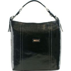 Torebki klasyczne damskie: Skórzana torebka w kolorze czarnym – (S)42 x (W)34 x (G)13 cm