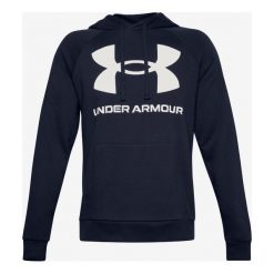 Under Armour Rival Fleece Big Logo Bluza Niebieski. Niebieskie bluzy męskie Under Armour, xl, bez wzorów, z bawełny, bez kołnierzyka, bez rękawów, bez kaptura. Za 257,95 zł.