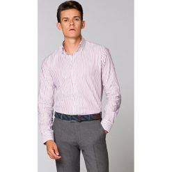 Koszula w Czerwony Prążek Linea. Czerwone koszule męskie LANCERTO, s, w prążki, z bawełny, eleganckie. W wyprzedaży za 139,90 zł.