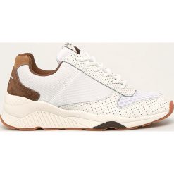 Pepe Jeans - Buty. Białe buty sportowe damskie Pepe Jeans, bez wzorów, z jeansu, sportowe. W wyprzedaży za 269,90 zł.