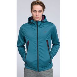 Softshell męski SFM004 - morska zieleń. Żółte kurtki sportowe męskie marki 4f, na lato, m, bez wzorów, z materiału, z kapturem, trekkingowe. W wyprzedaży za 299,99 zł.