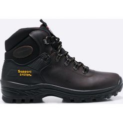 Grisport - Buty. Czarne buty trekkingowe męskie Grisport, na zimę, z materiału, na sznurówki, outdoorowe. W wyprzedaży za 249,90 zł.