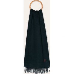 Tommy Hilfiger - Szalik. Niebieskie szaliki męskie TOMMY HILFIGER, bez wzorów, z wełny. W wyprzedaży za 139,90 zł.