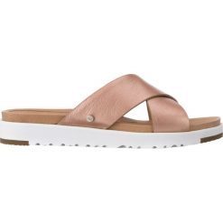 UGG Kari Metallic Kapcie Beżowy. Brązowe kapcie damskie Ugg, ze skóry. Za 490,95 zł.