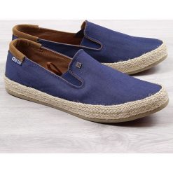Espadryle męskie granatowe Big Star DD174246 - granatowy. Niebieskie espadryle męskie BIG STAR, bez wzorów. Za 65,00 zł.