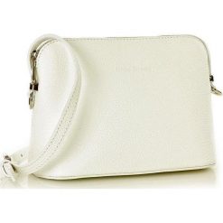MARCO MAZZINI Torebka skórzana crossbody listonoszka bianco biała. Białe listonoszki damskie MAZZINI, na co dzień, w paski, ze skóry, duże, bez dodatków. W wyprzedaży za 169,00 zł.