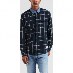 Levi's - Koszula Justin Timberlake. Brązowe koszule męskie na spinki Levi's®, l, w kratkę, z bawełny, z klasycznym kołnierzykiem, z długim rękawem. Za 299,90 zł.