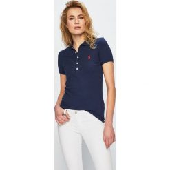 Polo Ralph Lauren - Top. Niebieskie topy damskie marki Polo Ralph Lauren, s, z elastanu, polo. Za 429,90 zł.