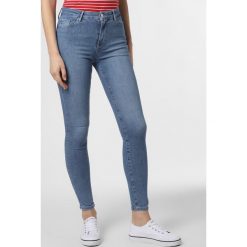 Tommy Hilfiger - Jeansy damskie – Harlem, niebieski. Niebieskie jeansy damskie TOMMY HILFIGER, bez wzorów, z jeansu. Za 579,95 zł.