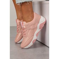 Różowe buty sportowe sneakersy sznurowane casu wl-9. Różowe buty dziewczęce sportowe Casu, na lato, bez wzorów, ze skóry ekologicznej, na sznurówki. Za 64,99 zł.