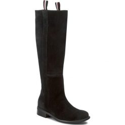Buty zimowe damskie: Kozaki ROBERTO – 522 Cz.Welur