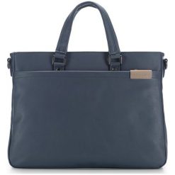 Torba w kolorze granatowym - (S)38 x (W)29 x (G)6 cm. Niebieskie torby na laptopa Wittchen, w paski, z materiału. W wyprzedaży za 175,95 zł.