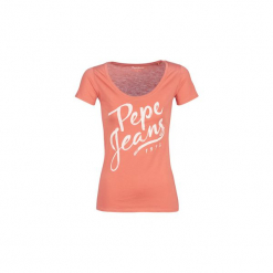 T-shirty z krótkim rękawem Pepe jeans ANDREA. Brązowe t-shirty damskie Pepe Jeans, l, z jeansu. Za 109,00 zł.