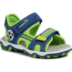 Sandały SUPERFIT - 6-09465-81 S Blau/Grun. Niebieskie sandały chłopięce Superfit, ze skóry, bez zapięcia. W wyprzedaży za 199,00 zł.