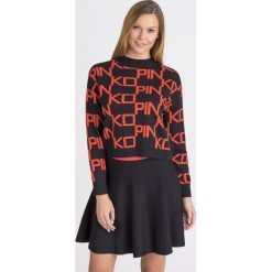 SWETER PINKO. Czarne swetry damskie Pinko, s, bez wzorów, z kaszmiru, bez rękawów, bez kaptura. Za 477,50 zł.