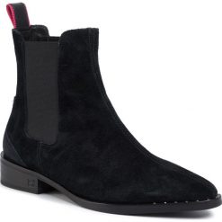 Sztyblety SCOTCH & SODA - Opal 19753123 Black S00. Czarne kozaki damskie Scotch & Soda, ze skóry, bez obcasa, bez zapięcia. W wyprzedaży za 359,00 zł.