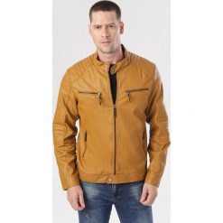 Camelowa Kurtka Fyreloth. Brązowe kurtki męskie Born2be, xxl, bez wzorów. Za 199,99 zł.