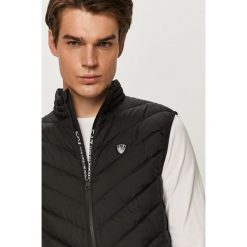 EA7 Emporio Armani - Bezrękawnik puchowy. Niebieskie płaszcze męskie EA7 Emporio Armani, s, bez wzorów, z poliesteru, bez kaptura. Za 739,90 zł.
