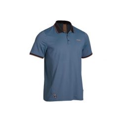 Koszulka polo tenis Dry 500 męska. Szare koszulki męskie ARTENGO, s, bez wzorów, z elastanu, polo, bez rękawów, tenisowe. Za 49,99 zł.