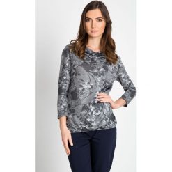 Bluzki damskie: Szara bluzka w kwiaty QUIOSQUE