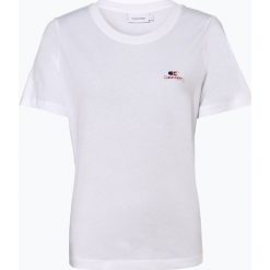 Calvin Klein - T-shirt damski, biały. Białe t-shirty damskie Calvin Klein, s, z aplikacjami, z bawełny, bez kołnierzyka. Za 119,95 zł.