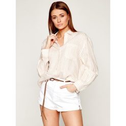 Koszula Weekend Max Mara Basilio 51910301. Różowe bluzki damskie Weekend Max Mara, bez wzorów, ze lnu, bez kołnierzyka, bez rękawów. Za 899,00 zł.