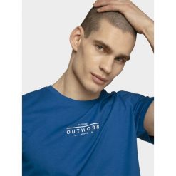 T-shirt męski TSM602 - kobalt - Outhorn. Pomarańczowe koszulki męskie Outhorn, m, bez wzorów, bez kołnierzyka. Za 34,99 zł.