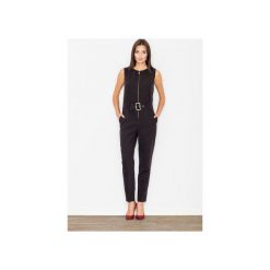 Kombinezon M488 Czarny. Czarne kombinezony damskie FIGL, m, bez wzorów, eleganckie, bez kołnierzyka, bez rękawów, długie. Za 159,00 zł.