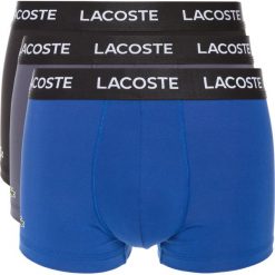 Lacoste 3-pack Bokserki Czarny Niebieski Szary. Szare bokserki męskie Lacoste, z elastanu. Za 197,95 zł.
