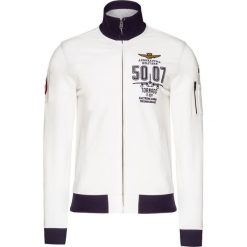 Bluza AERONAUTICA MILITARE. Niebieskie bluzy męskie Aeronautica Militare, z haftami, militarne, ze stójką, bez rękawów, bez kaptura. W wyprzedaży za 581,00 zł.