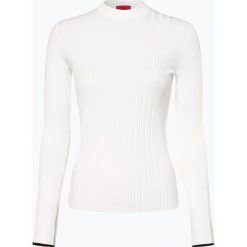 HUGO - Sweter damski – Spatchy, beżowy. Brązowe swetry klasyczne damskie marki HUGO, xl, prążkowane. Za 579,95 zł.