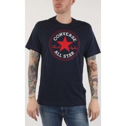 Converse Koszulka Niebieski. Niebieskie podkoszulki męskie Converse, m, z nadrukiem, z bawełny, z krótkim rękawem. Za 102,95 zł.