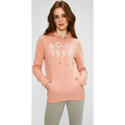 Roxy - Bluza. Szare bluzy damskie Roxy, s, z nadrukiem, z bawełny, bez rękawów, z kapturem. W wyprzedaży za 99,90 zł.