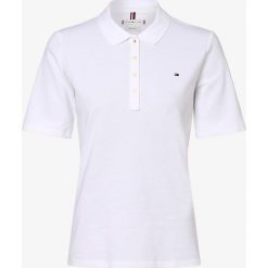 Tommy Hilfiger - Damska koszulka polo, biały. Białe koszulki damskie polo TOMMY HILFIGER, m, bez wzorów, polo, bez rękawów, bez kaptura. Za 269,95 zł.