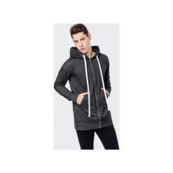 Bluzy męskie: Bluza bawełniana z kapturem i suwakami Basic Grey Denim